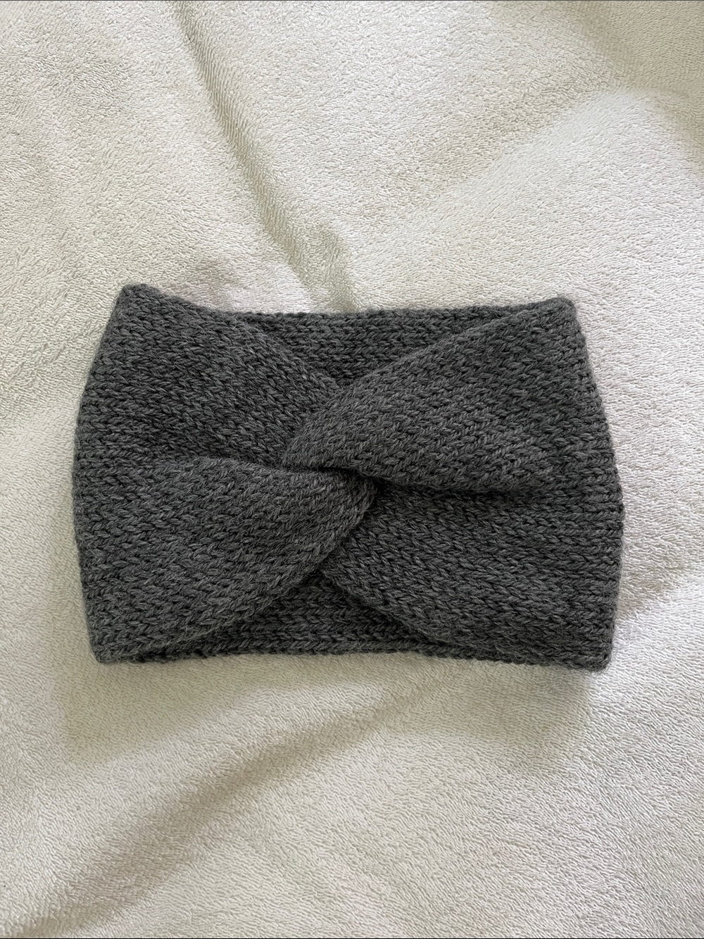 Gray Knitted Handmade Twist Headband - Women Accessories